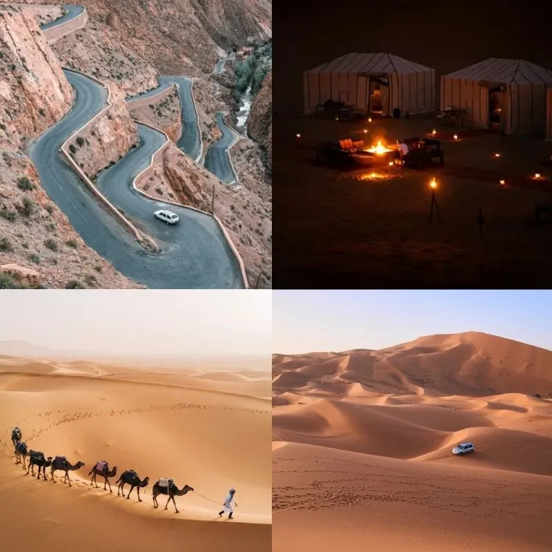 Luxury desert camp on a 5-day tour